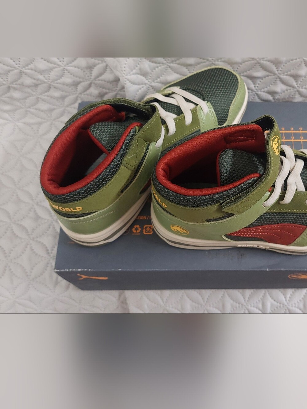 PUMA Kids Green and Red Low-Top Sneakers. Jurassic World. - Picture 2 of 11
